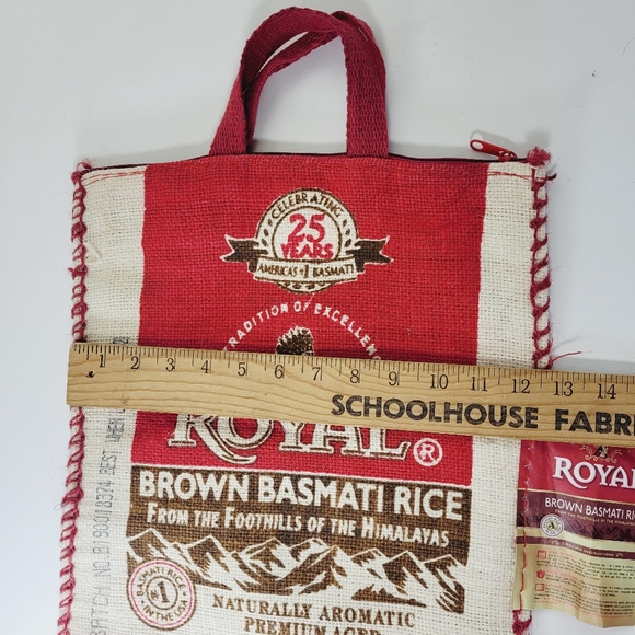 Royal Basmati Burlap Rice Bag Tote - Picture 7 of 7